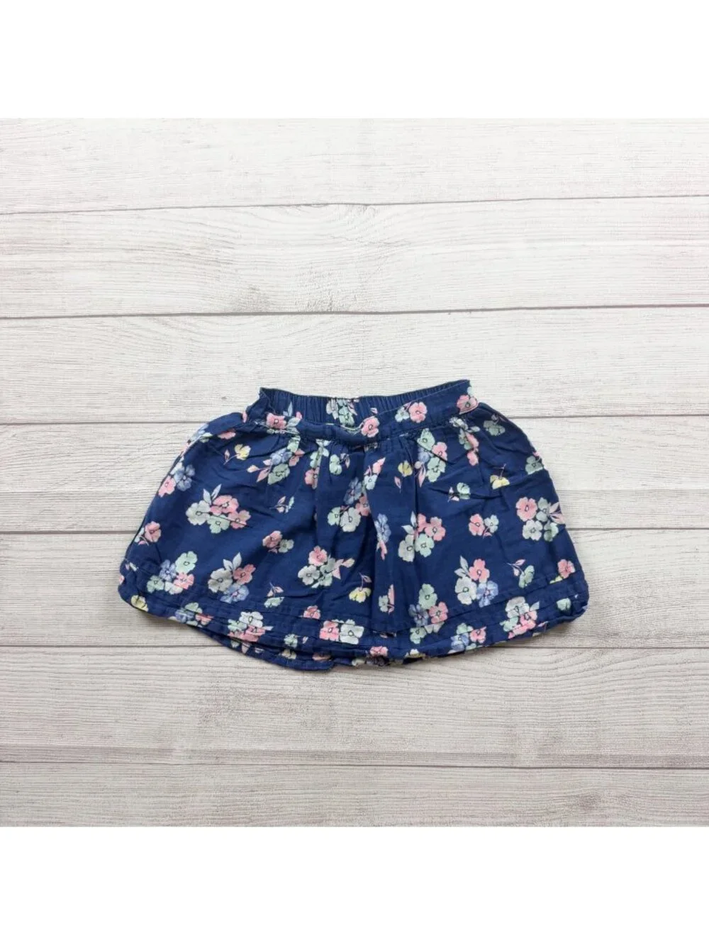 Carter's Girls Floral Print Skirt Navy Comfortable Lightweight Design 6